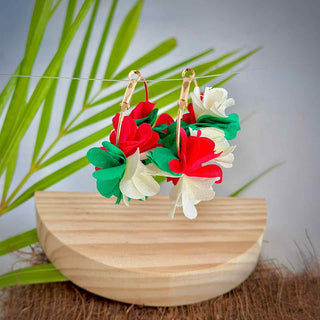 Boucles d’oreilles fleuris "Puanui" - Cuivre