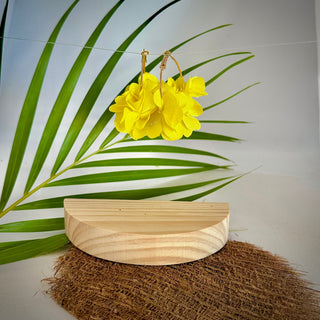 Boucles d’oreilles fleuris "Puanui" uni intense - Cuivre